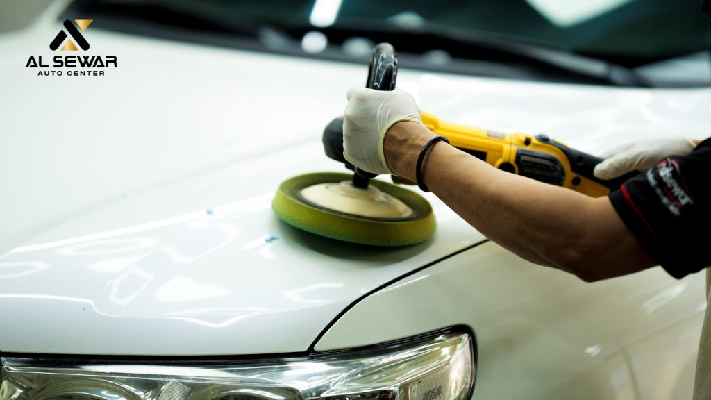Professional car polishing service at Al Sewar Auto Center Fujairah and Kalba to enhance resale value.